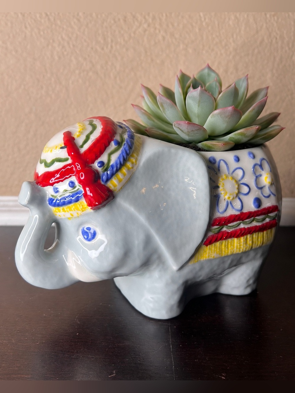 Vintage 1960's Elephant Succulent Planter, Mid Century